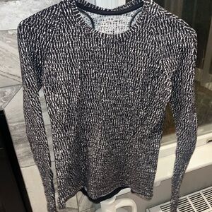 lululemon athletica Black and White Long Sleeve Top